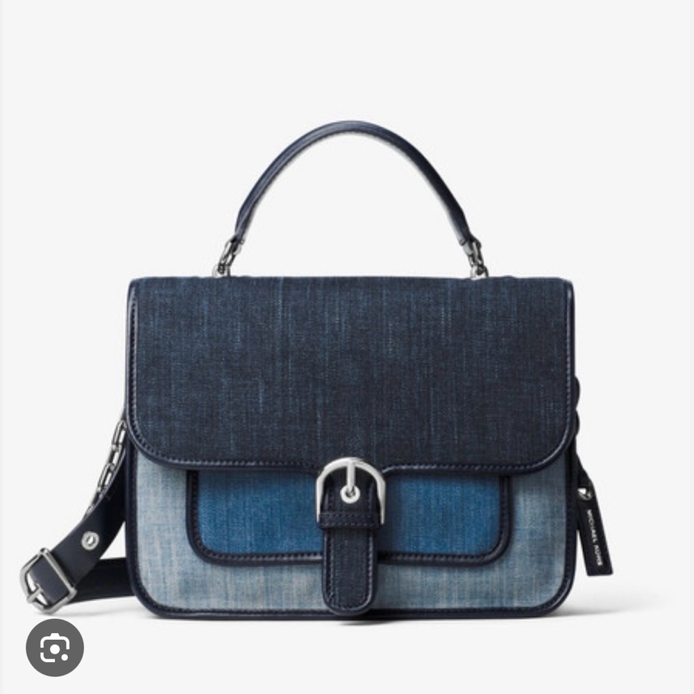 Michael Kors Cooper Large Denim School Satchel Crossbody